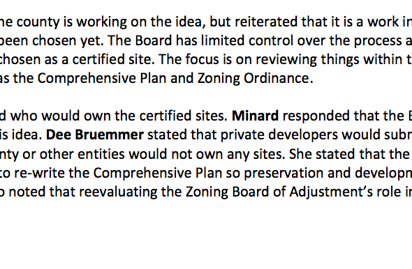 ALERT: Spot Zoning on Unincorporated Land Proposed to P&Z